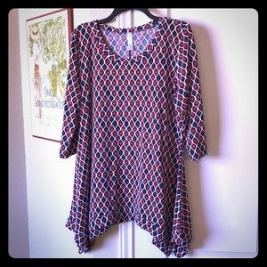 PaisleyGrace Asymmetrical Tunic Shirt